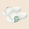 thumbnail image 3 of CYRBOKO Slippers for Boys, Cozy Indoor Open Toes All Season Non-Slip Kids Slippers White Size 1-1.5 (Big Kids), 3 of 6