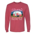 thumbnail image 3 of Happy Glamper | Fancy Camping Camper Van Caravan | Nature Lover Mens Long Sleeve Shirt, Vintage Heather Red, M, 3 of 5