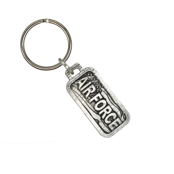 US Air Force Keychain, Pilot, Veterans, Military, Active Duty, Key Fob, Key Ring, Keys, Zipper Pull, Luggage Tag, Backpack, Pewter, Over 300 Keychains Designs, Handmade in the USA A1005KC