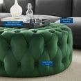thumbnail image 3 of Modway Amour Modern Button Tufted Round Velvet Ottoman in Emerald Green, 3 of 6