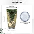 thumbnail image 4 of Picia Vintage Garlic Bread Illustration Pattern 20 oz Tumbler Stainless Steel Vacuum Insulated Coffee Ice Cup Double Wall Travel Flask Dual Lid Water Bottle, Eco-friendly Car Cup-Without Straw, 4 of 8