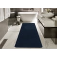 thumbnail image 2 of Ottomanson Softy Bath Rug Washable Non-Slip Rubberback Solid 2x8 Indoor Runner Rug, 2'2" x 8', Navy, 2 of 6
