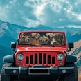 thumbnail image 3 of Uorisanigo Windshield Sun Shade Compatible with Jeep Wrangler TJ JK JL &Gladiator JT 2/4 Door Camo Forest Print Sunshade Cover Reflective Sun Visor Block UV Keep Cool, Car Accessories, 3 of 7