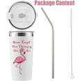 thumbnail image 3 of Flamingo Gifts for Women - Christmas Gifts for Flamingo Lover Birthday,Mothers Day,Valentines Day Gifts for Her 20oz Stainless Steel Flamingo Tumbler Never Forget How Flamazing You Are, 3 of 7