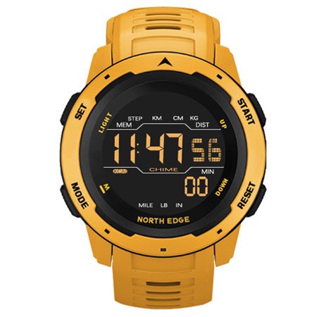 Digital Sports Watch with Alarm, Chronograph, Calendar, Countdown Timer, Step Counter, and 50m Water Resistance