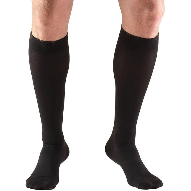 Medias de Compresión KEWITY 30-40 mmhg hasta la rodilla negro extragrande