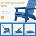 thumbnail image 6 of Dycanpo Folding Adirondack Chairs Set of 2, Hdps Poly Outdoor Chair Weather Resistant, Navy Blue, 6 of 8