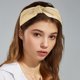 thumbnail image 2 of pieza de diadema de seda anudada, diadema de moda para mujer antideslizante, color caqui, 2 of 7
