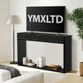 thumbnail image 6 of PHOYAL Fluted Black Console Table with 3 Drawers, Entryway Table with Storage Shelf, Narrow Wood Sofa Table for Hallway Living Room, 6 of 8