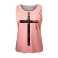 thumbnail image 4 of PMUYBHF Female M July 4Th Lace Tank Top Set Full Length Womens Fashion Crewneck Sleeveless Print Tank Tops Summer Casual Loose Fit Basic Beach Blouse T Shirts Vest 9.99, 4 of 4