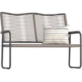 thumbnail image 1 of YODOLLA Outdoor Wicker Patio Bench, Rattan Loveseat with Backrest and Armrests, Brown, 1 of 9