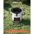thumbnail image 5 of Dranite Outdoor Portable Stainless Steel Rocket Stove, Efficient Wood Burning Camping Cookstove with Carry Bag for Backpacking, Emergency, Picnics, and Backyard Cooking, Fueled by Twigs, 5 of 11