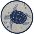 thumbnail image 2 of Nourison Aloha Indoor/Outdoor Navy Blue 7'10" x round Area Rug (8 Round), 2 of 9