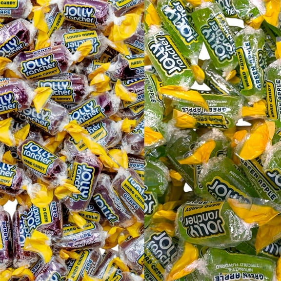 Jolly Rancher Duo Green Apple & Grape Candy – Sour & Sweet Hard Candy Mix – Tangy Fruit Flavors, 2 (8oz) Bags – Party Favors, Snack, Candy Buffet, Birthday Treat, Halloween Candy, Gift Idea