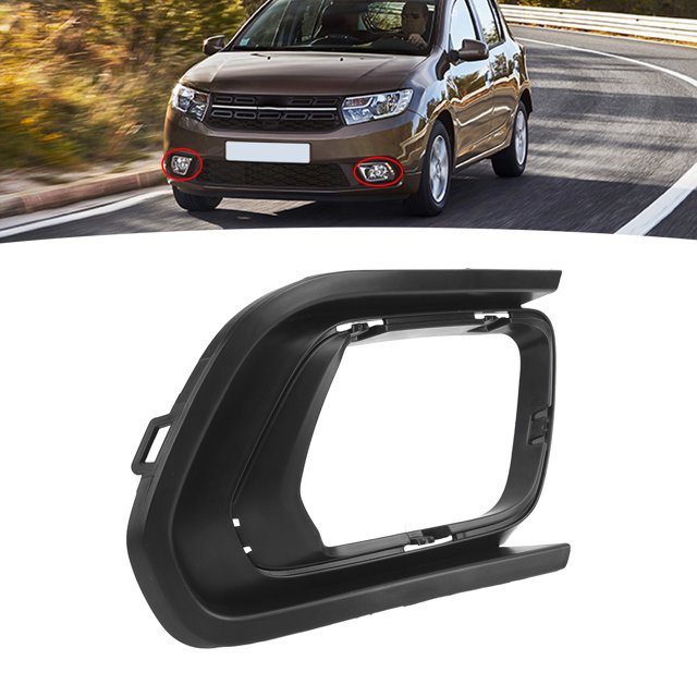 Front Fog Light Cover Grille Trim, Front Fog Light Grille Cover Trim Replacement For Sandero MK2 Facelift 2017 To 2020