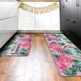 thumbnail image 6 of Hello Summer Flamingo Bird Kitchen Rugs Set of 2, Tropical Palm Leaves Monstera Kitchen Mats Decor, Hawaii Plant Seasonal Floor Door Mat Home Decorations -17x29 and 17x47 Inch, 6 of 6