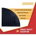 thumbnail image 2 of (4 Pack) 2'x2' Heavy-Duty Black Curved Ground Protection Mats - 120,000 lbs Capacity - Diamond Plated Tread on High-Density Polyethylene (HDPE) for Heavy Equipment, 2 of 10
