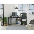 thumbnail image 3 of FM FURNITURE Fresno 47"W Engineered Wood Writing Computer Desk in Smokey Oak, 3 of 5
