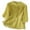 Yellow, variant on MIXUE Womens Summer Tops Summer Linen Solid Color Embroidered Stank Long Sleeve Loose Fit Casual Vintage T Shirts Daily-Wear,Green,XXL