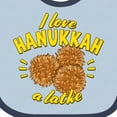 thumbnail image 4 of Inktastic I Love Hanukkah a Latke Boys or Girls Baby Bib, 4 of 4