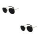 thumbnail image 2 of Qarigey Gafas de sol cuadradas pequeñas para hombres y mujeres Protección Materiales cómodos Gafas de sol polarizadas Plata negro gris C1 Plata negro gris C1 2Conjunto, 2 of 6