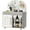 Gray, variant on LAZY BUDDY Play Kitchen for Kids, Wooden Toy Kitchen Pretend Play Set for Toddlers with Sink, Stove, Clicking Knobs