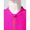 thumbnail image 5 of Haitryli Girls Long Sleeve Rash Guard Jacket Front Zipper Beach Swim Shirt UV Sun Protection Hot Pink 8, 5 of 7