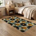 thumbnail image 2 of ODIKA 5'x7' Washable Area Rug Music Sound Note Equipment Nostalgic Entertainment Round Movie for Guest Room, Lounge, Apartment, Non-Slip Low Profile, Stain Resistant, 2 of 7