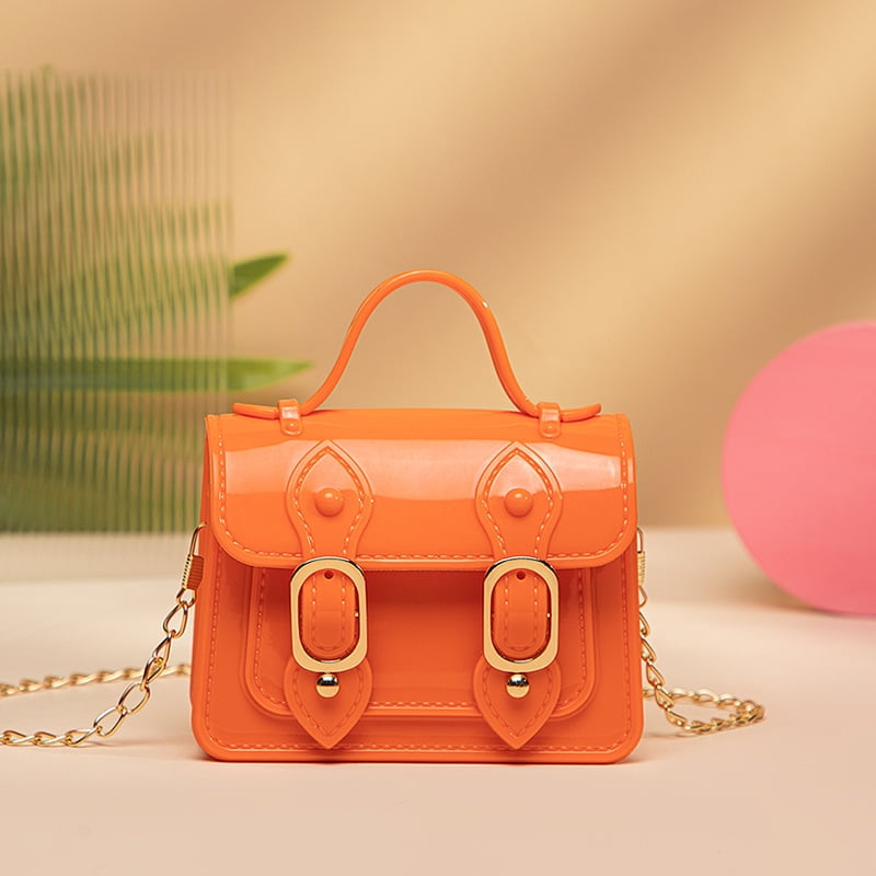 OLOEY Little Girls Mini Jelly Purse Candy Color Small Crossbody Bag