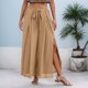 thumbnail image 2 of Pantalones palazzo anchos para mujer: pantalones elásticos y flexibles con cintura elástica para primavera/verano/otoño, 2 of 4