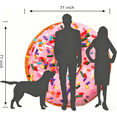 thumbnail image 2 of Donut Blanket - Novelty Big Donut Blanket Adult and Kids - Premium Soft Flannel Round Pink Glazed Donut Blankets for Indoors, Outdoors, Travel, Home 285 GSM - 71 Inches, 2 of 6