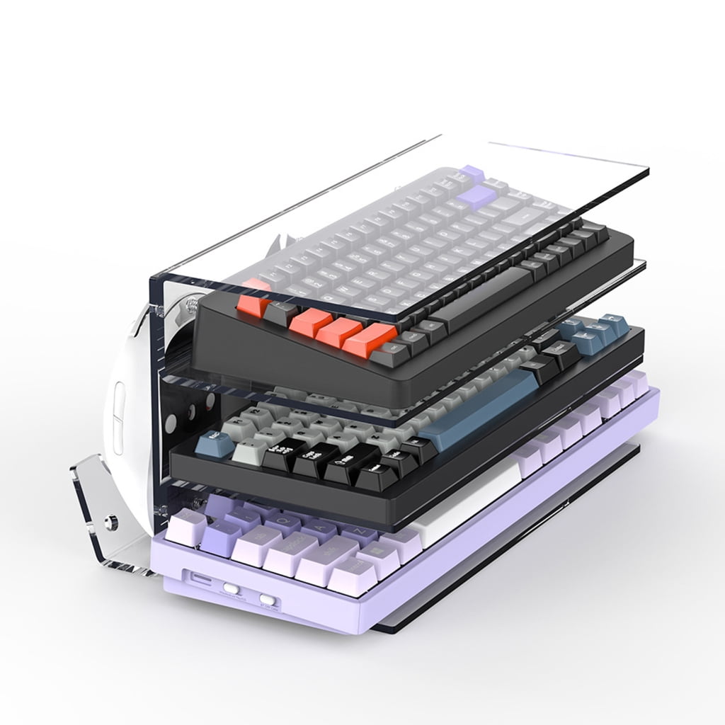 Apooke 3-Tier Keyboard Display Stand Mechanical Keyboards Display Rack Multi-Layer Bracket Mouse Storage Cabinet Storage Rack