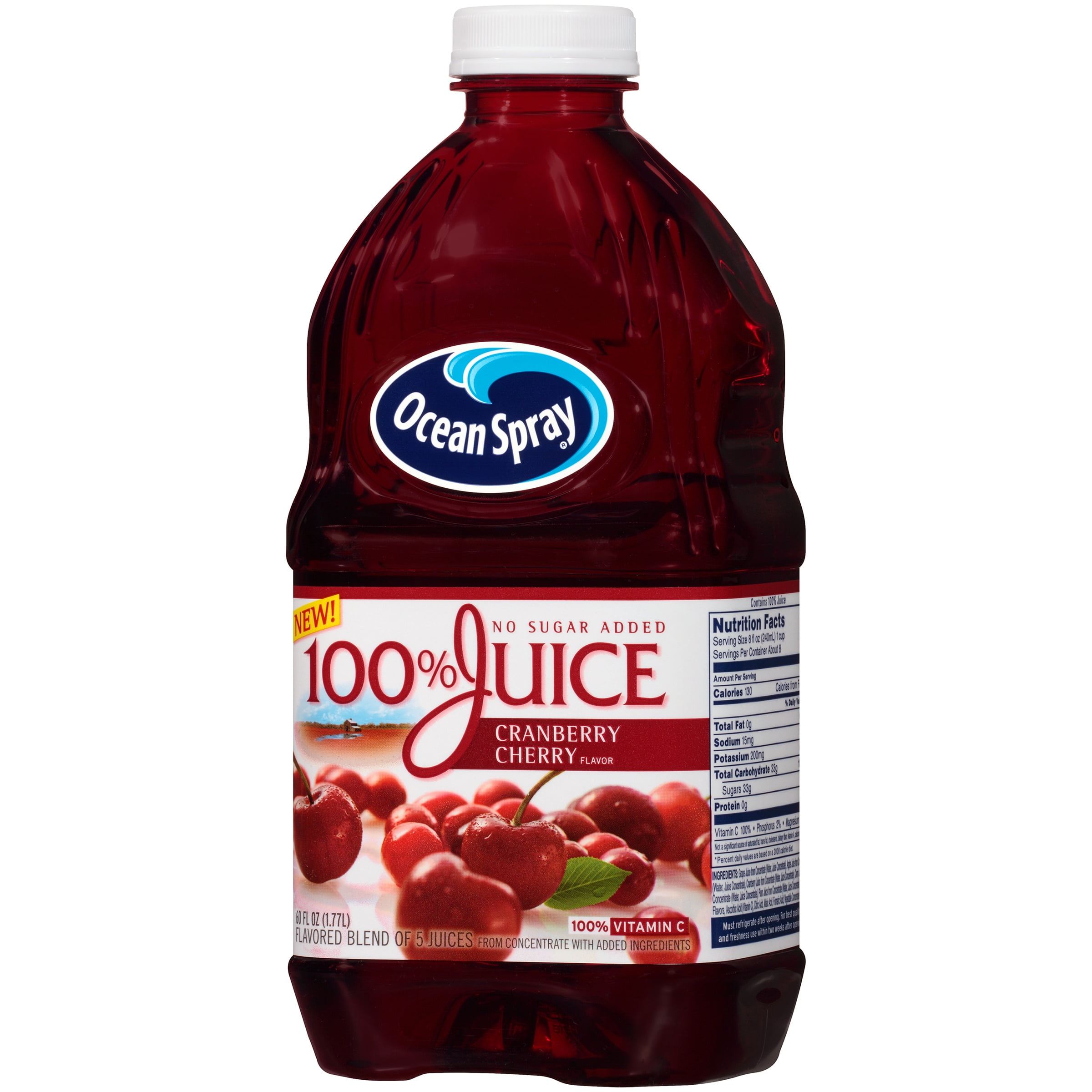 Ocean Spray 100% Juice, Cranberry Cherry, 60 fl oz