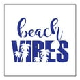 thumbnail image 1 of DistinctInk Custom Bumper Sticker - 3" x 3" Decorative Decal - White Background - Beach Vibes, 1 of 2