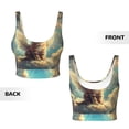 thumbnail image 3 of Sikiie Sunshine Cloud Cute Cat Print Strappy Sports Bra for Women Padded Push Up Sports Bra Athletic Running Sports Bra Workout Bra Yoga Bra, 3 of 5
