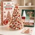 thumbnail image 6 of Neoargh Beaded Christmas Tree DIY Kit, Colorful Pearl Beaded Tree, Handmade Tabletop Decor with Sparkling Crystal Beads, Tree Topper Star for Surprise & Gift, 6 of 8