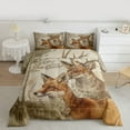 thumbnail image 3 of Feelyou Jungle Cartoon Fox Bedding Comforter Set for Teen, Rustic Deer Moose Twin Comforter Sets, Woodland Wildlife Reversible Bedding Set, Lightweight Room Decor, 2-Piece, 3 of 9