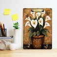 thumbnail image 2 of FORMRS Acrylic Clipboard with Low Profile Clip Standard A4 Letter Size, 12.5" x 9", White Calla Butterfly, 2 of 8