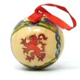 thumbnail image 1 of Royal Tara Scottish Bauble Handcrafted Decoupage - Scotland Christmas Tree Decoration 2.95" Round (Rampant Lion), 1 of 2