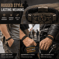 thumbnail image 5 of Vietnam Veteran Honor Bracelet, 1955-1975 Commemorative Braided Wristband, All Gave Some Some Gave All Metal Cuff Bangle, Black Woven Commemorative Military Bracelet Gift for Veterans, 5 of 5