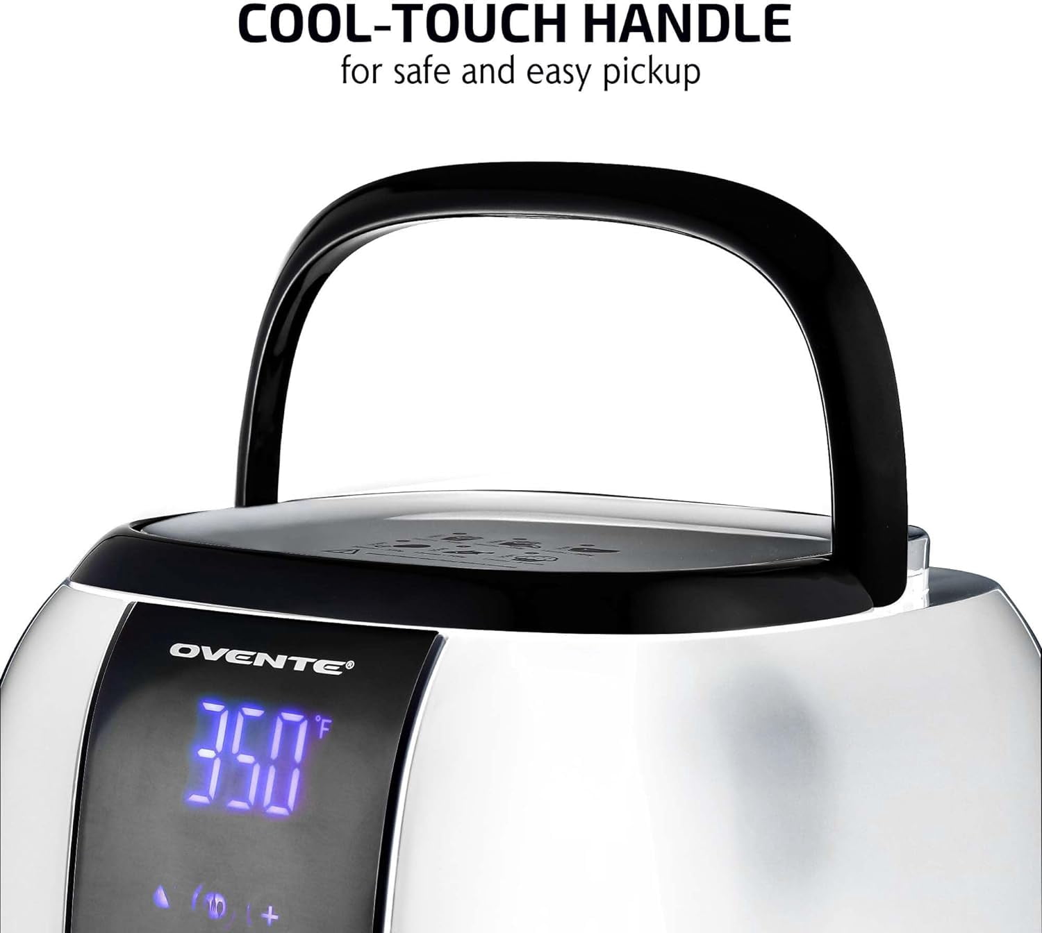 Compact Air Fryer 3.2 Quart Digital LED Touch Screen Auto Shutoff Non-Stick Basket Healthy Oilless Cooking White FAD61302W