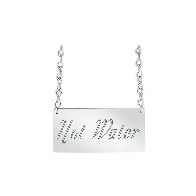 Cal Mil 618-3 Urn Chain Sign Hot Water - Silver