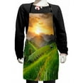 thumbnail image 1 of Country Kids Apron, Landscape of Rice Farm Terrace During Sunset in Thailand Image Photograph Print, Boys Girls Apron Bib with Adjustable Ties for Cooking Baking Painting, Multicolor, by Ambesonne, 1 of 2