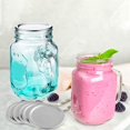 thumbnail image 4 of 50 Pcs Wide Mouth 86 MM Mason Jar Canning Lids, Reusable Leak Proof Split-Type Silver Lids with Silicone Seals Rings, 4 of 7