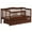 Brown, variant on Pine Toddler Bed with Safety Side Rails & Bottom Drawer, Timeless Design for Nursery/Kid's Bedroom