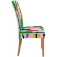 thumbnail image 3 of ABPHQTO Trazos de acuarela de colores. Funda protectora para silla elástica, funda para asiento para comedor, Hotel, boda, fiesta, juego de 4, 3 of 4
