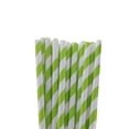 thumbnail image 1 of Maoww 25pcs/pack One-time Stripe Paper Straws Disposable Multicolor Straws For Party, 1 of 3
