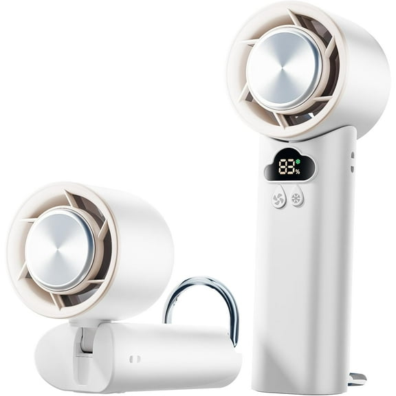 Holipet Mini Portable Handheld Fan – 15000RPM Coldest Turbo Cooling, 24H Runtime, 100-Speed Collapsible Fan for Travel & Desk Use.