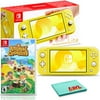 Switch Lite (Yellow) Console Bundle With Animal Crossing: New Horizons And 6Ave Cleaning Cloth