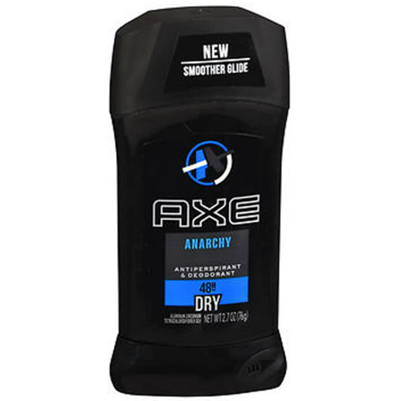 Axe Dry Anti-Perspirant Invisible Solid  Anarchy 2.70 oz (Pack of 10)